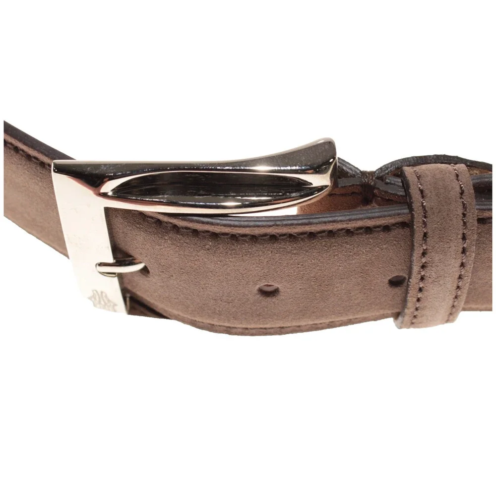 Di Bianco NWT Cut to Size Dress Belt In Solid Brown Suede Leather One Size